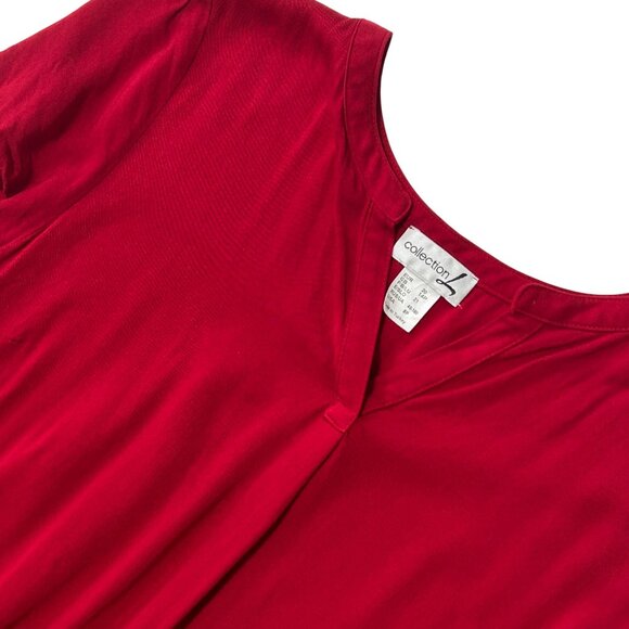 Collection By Macys Red Short Sleeve Tunic Dress Size XL 1716 - Picture 3 of 4